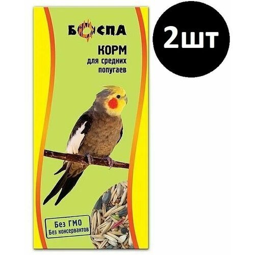 Боспа Корм для попугаев средних 500г х 2шт коробка