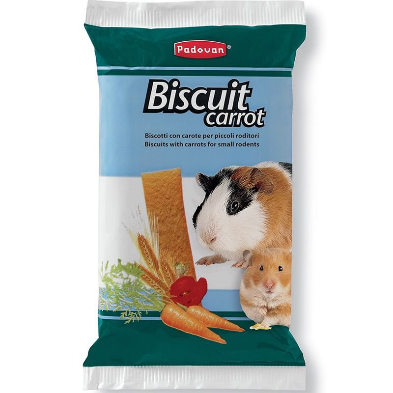 Корм для грызунов Padovan Biscuit Carrot бисквиты с морковью 30г