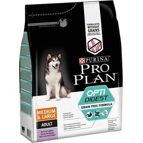 Pro Plan Сухой корм PRO PLAN для собак с чувствительным пищеварением, индейка, 2,5 кг