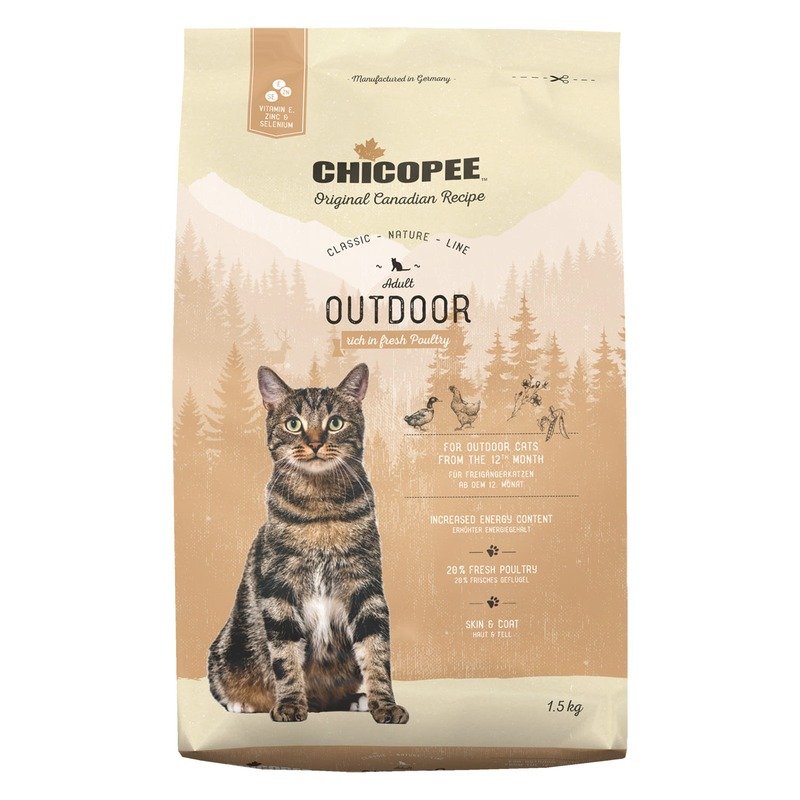 Chicopee CNL Cat Adult Outdoor сухой корм для кошек, бывающих на улице, с птицей - 1,5 кг