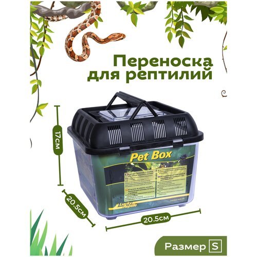 Переноска для рептилий LUCKY REPTILE 'Pet Box Small', 20.5x20.5x17см (Германия)