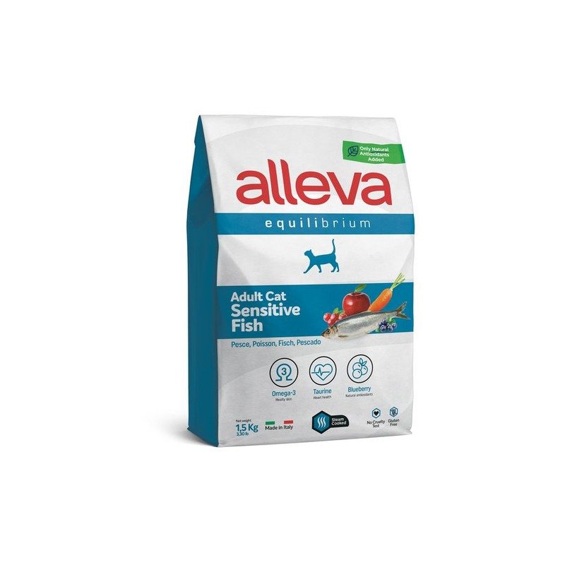 Alleva Equilibrium Adult Cat Sensitive Venison сухой корм для взрослых кошек с чувствительным пищеварением рыба  - 1,5 кг