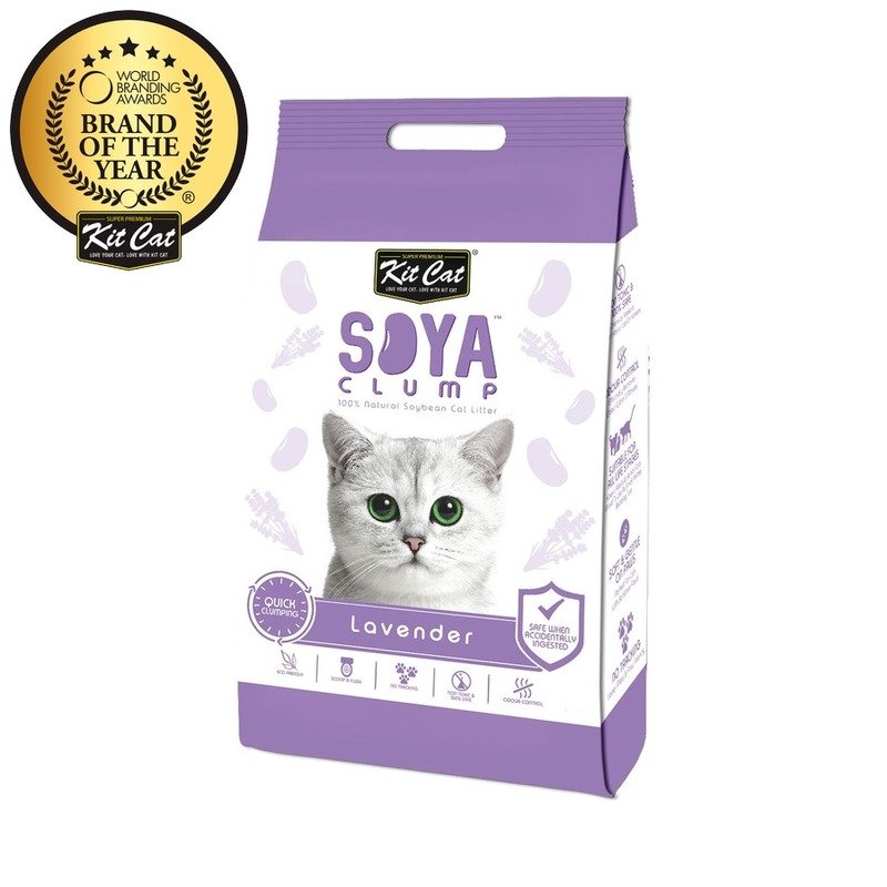 Kit Cat SoyaClump Soybean Litter Lavender соевый биоразлагаемый комкующийся наполнитель с ароматом лаванды