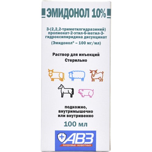 Раствор АВЗ Эмидонол 10%, 100 мл, 100 г, 1уп.