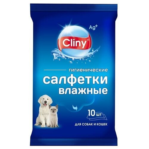 Экопром Cliny K101 Салфетки влажные гигиенические д/собак и кошек 10шт