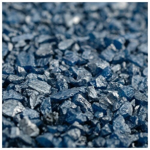 Грунт 'Синий металлик' декоративный песок кварцевый, 250 г фр.1-3 мм