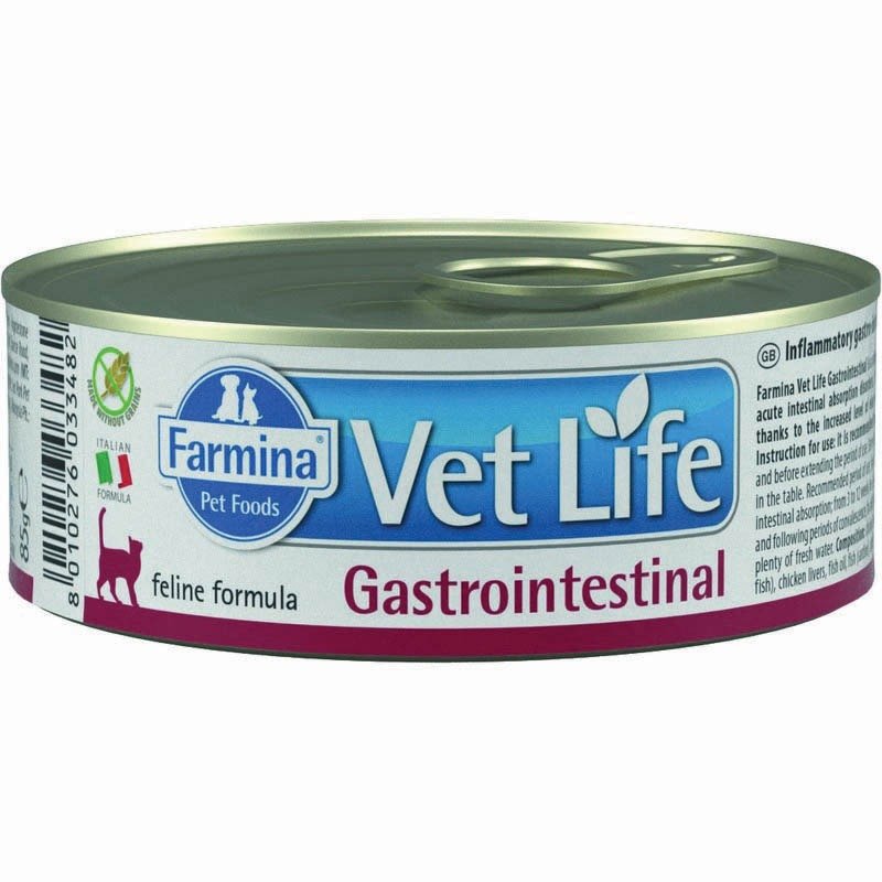 Farmina Vet Life Cat Gastrointestinal влажный корм для взрослых кошек при заболеваниях желудочно-кишечного тракта с курицей - 85 г (12 шт в уп)