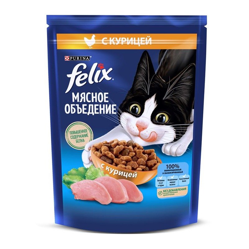 Felix Мясное объедение для кошек, с курицей - 200 г